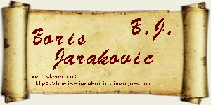 Boris Jaraković vizit kartica